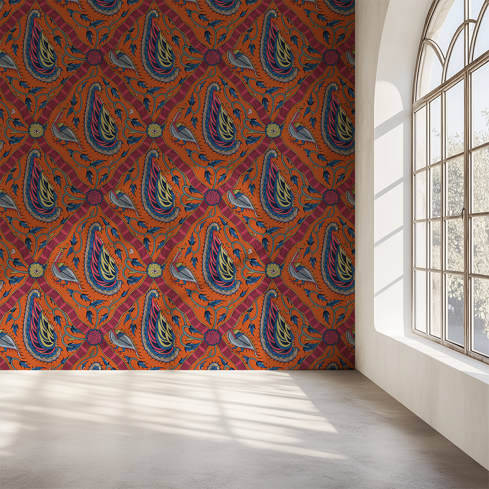 Indah Terracotta Wallpaper