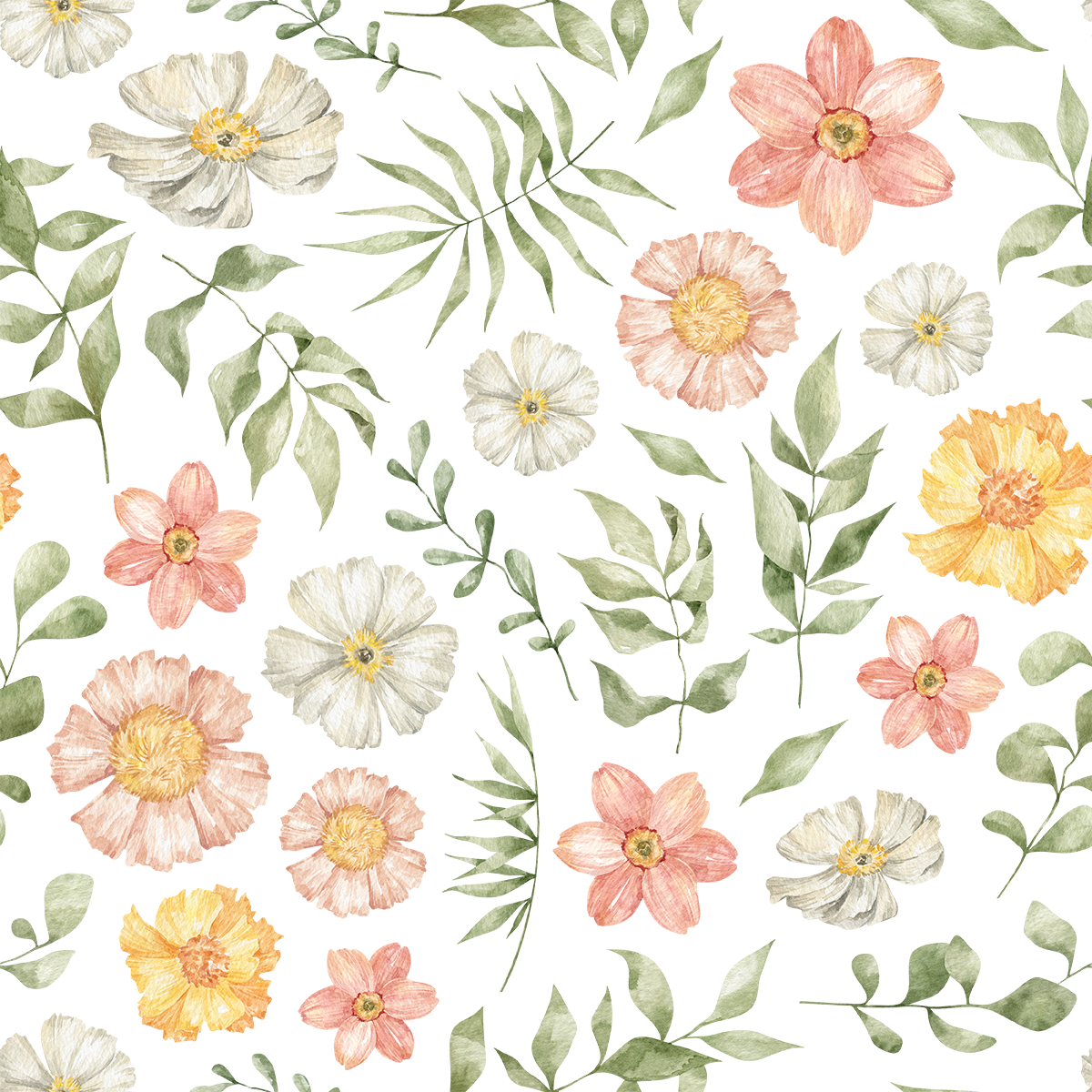 Jill's Summer Flora English Garden Wallpaper
