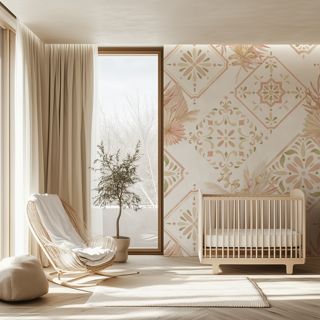 Light Pink Tile Wallpaper