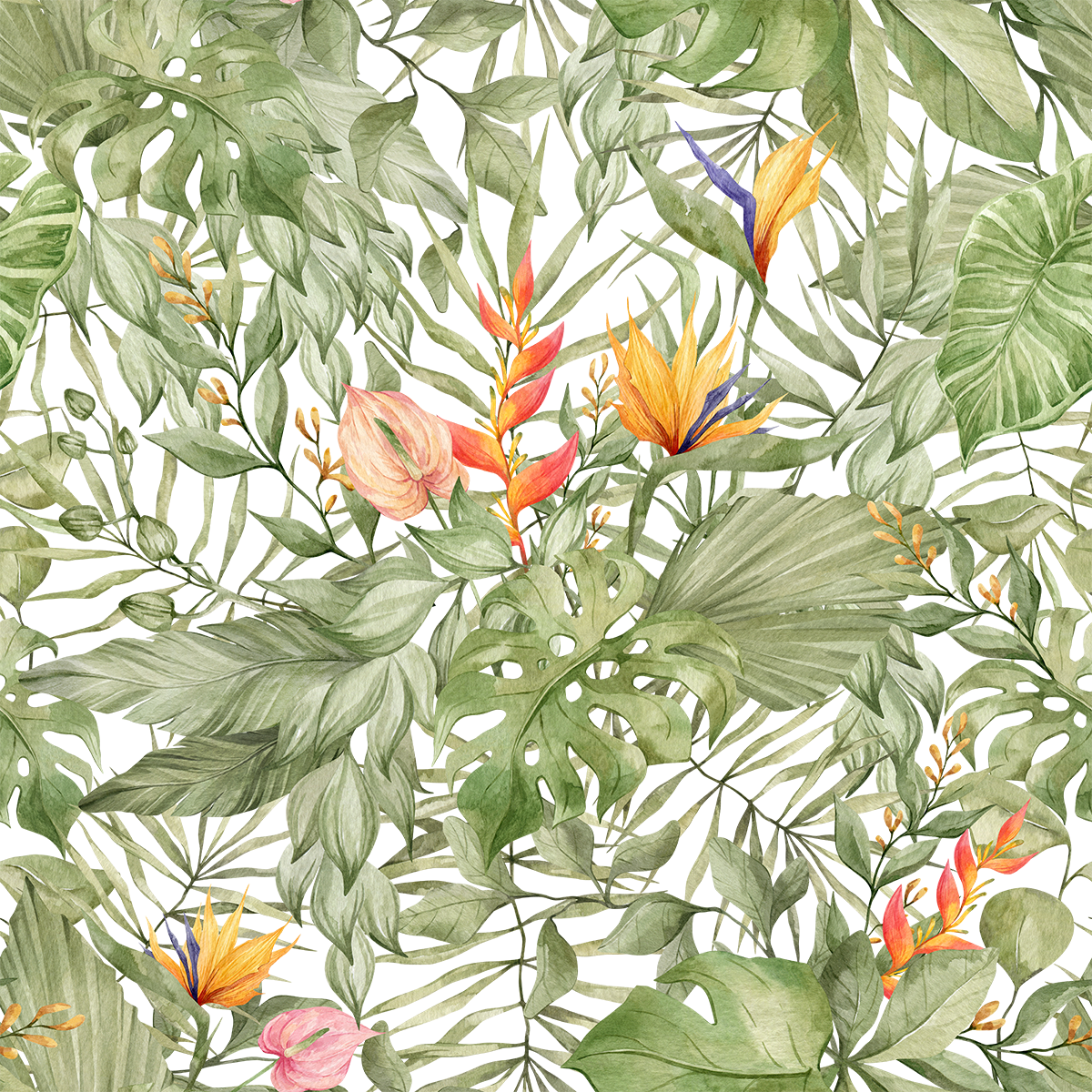 Tropical Orange Flower Wallpaper
