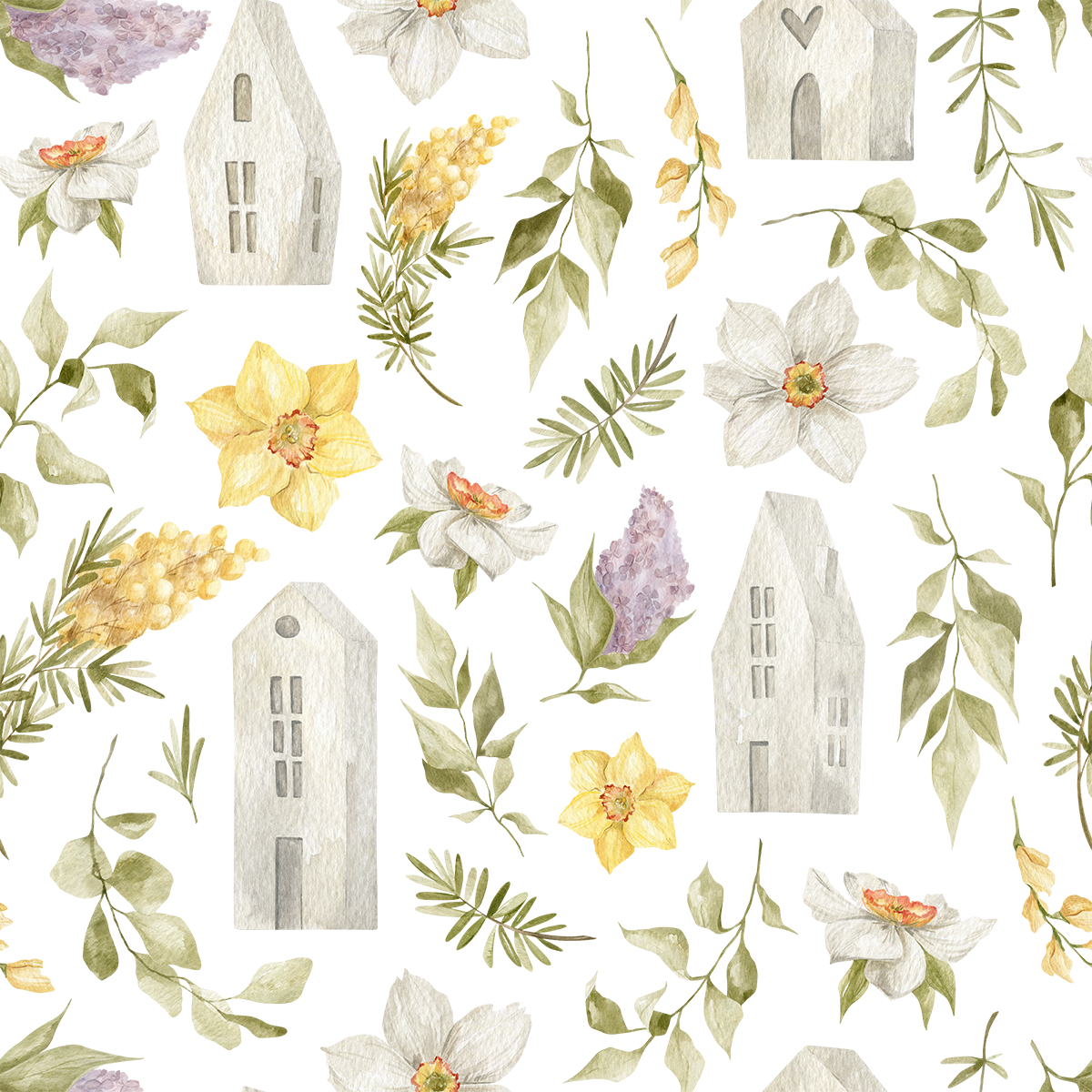 Adah - Grace Homes with Lavendar Wallpaper