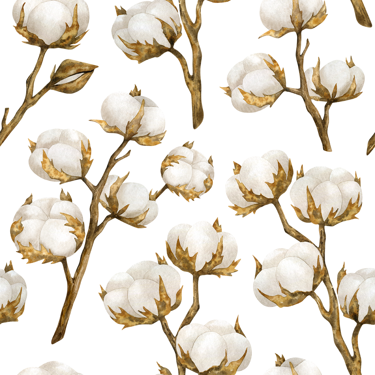 Prairies Wild Cotton Wallpaper
