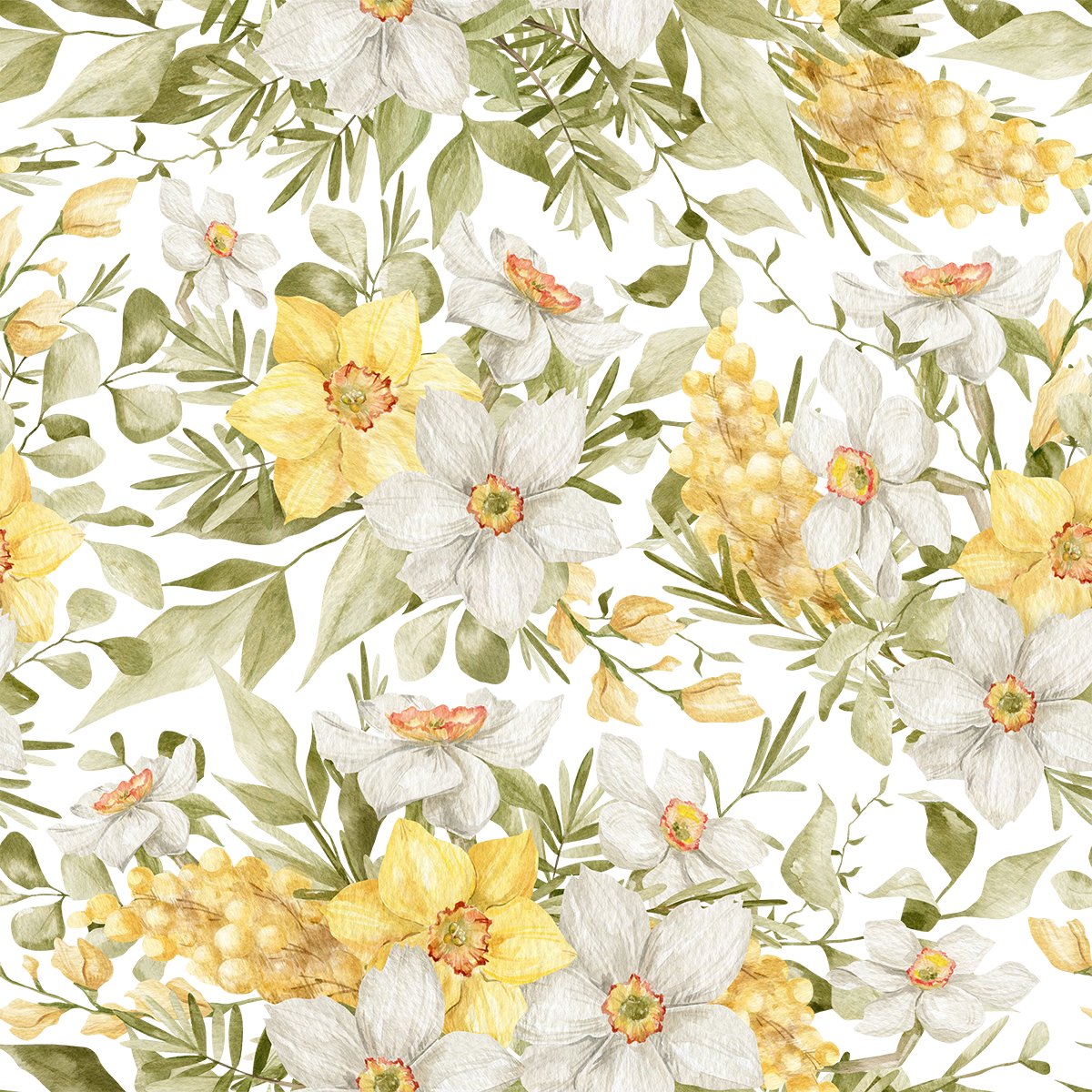 Adah - Grace Yellow Flora Wallpaper