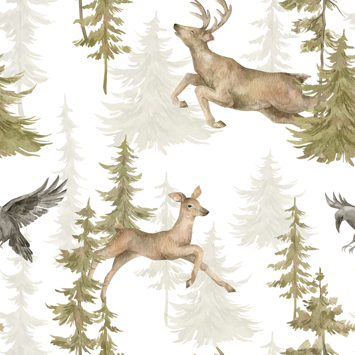 Enchanted Forest Animal Wallpaper