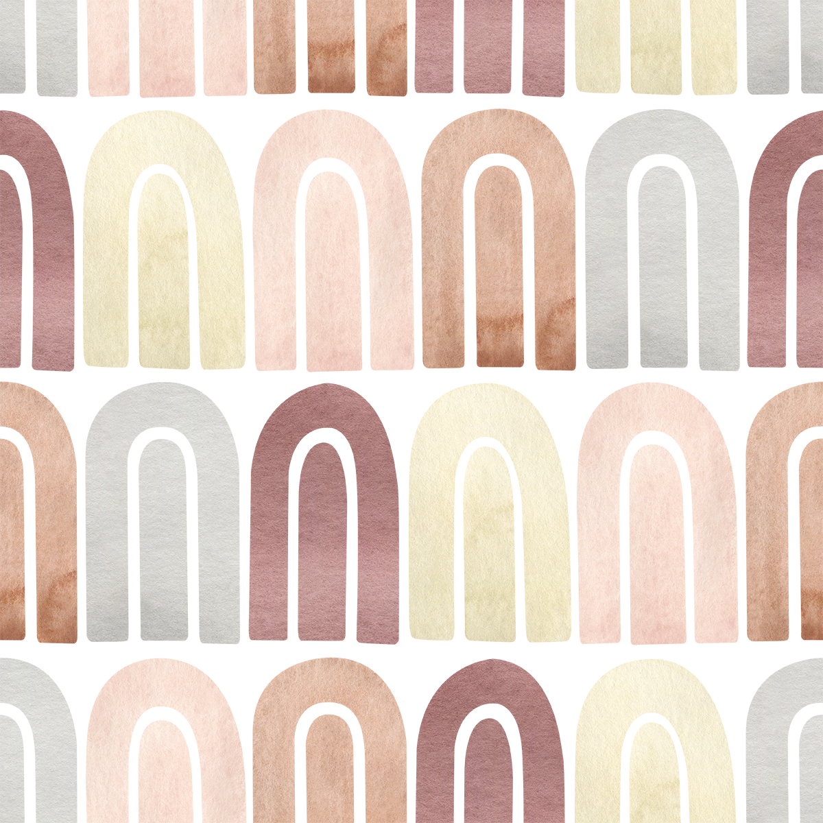 Pastel Rainbows in Pink Shades Wallpaper