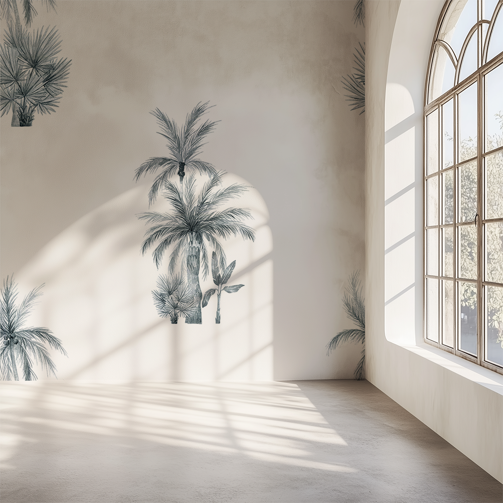 Silver Palm Trees Wallpaper