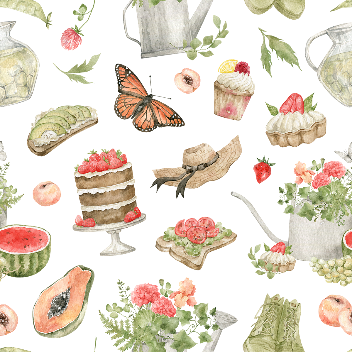 Shiloh Summer Garden Party Wallpaper