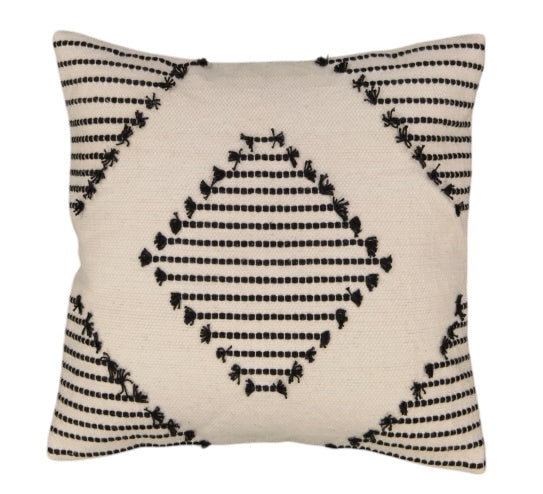 Black Diamond Pattern Cushion Cover