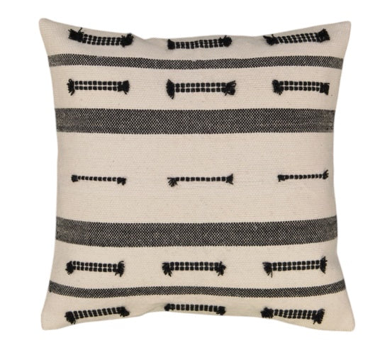 Boho Pattern Black Cushion Cover