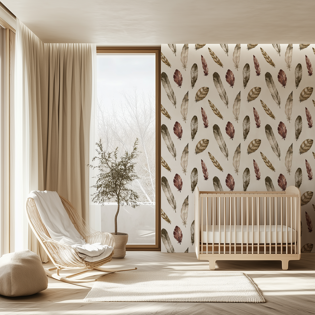 Prairies Feathers Wallpaper