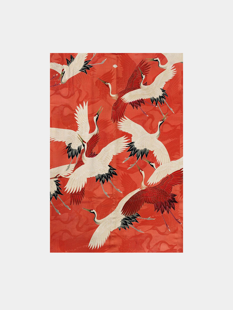Red Crane Art Print