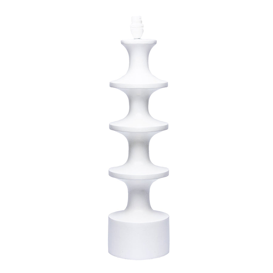 White Medium Stepped Lamp Base