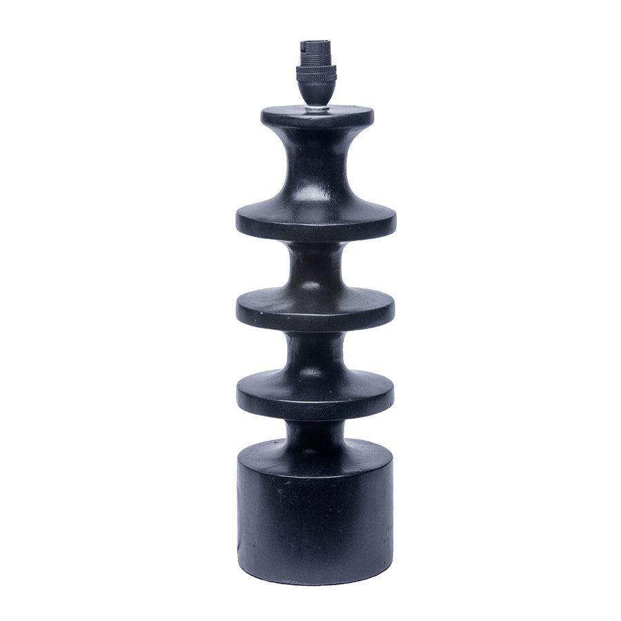 Black Small Stepped Lamp Base