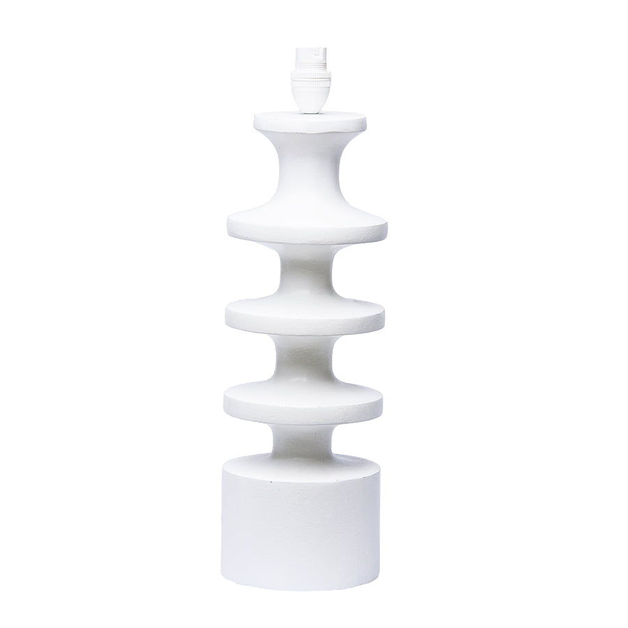 White Small Stepped Lamp Base