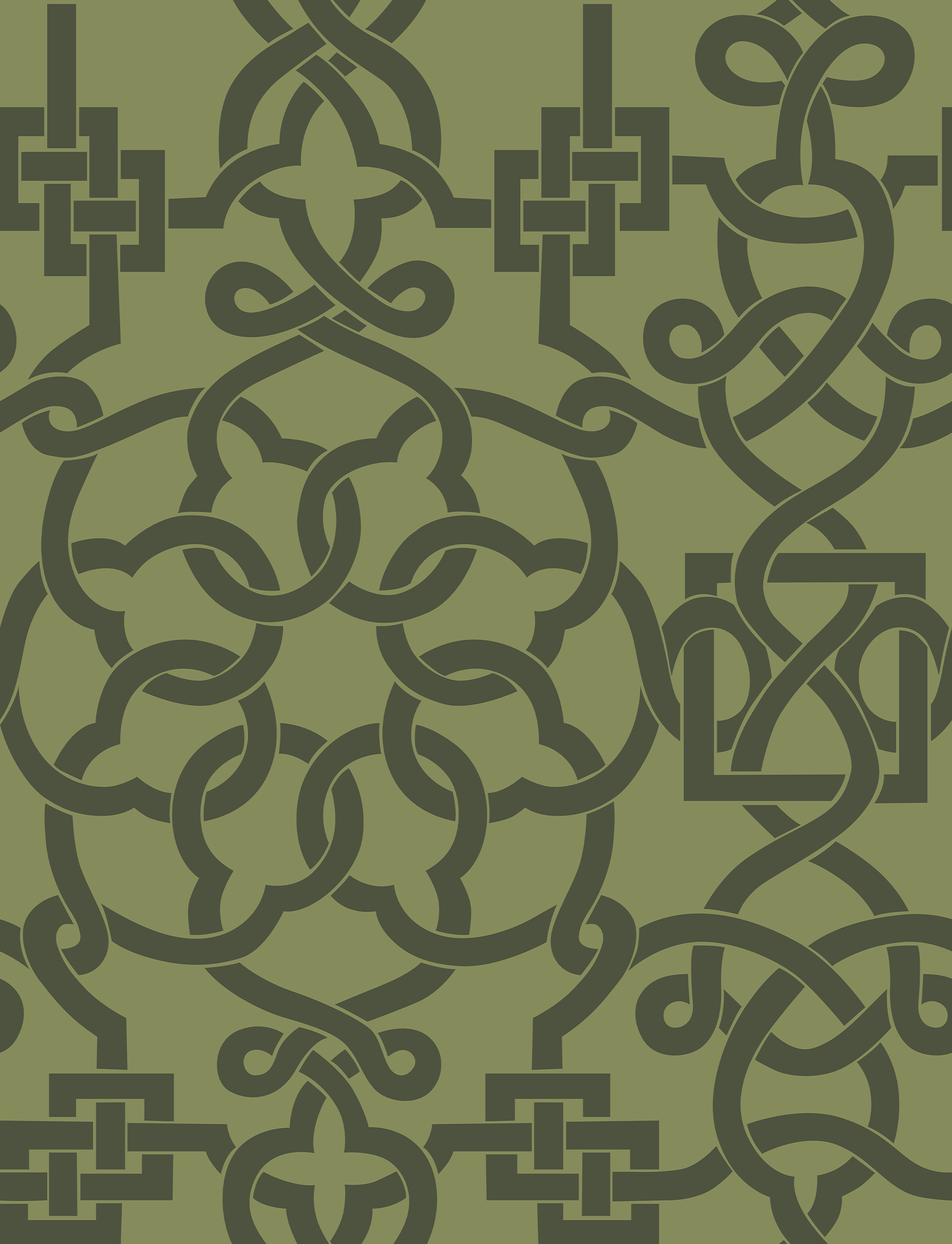 Trellis Luxe Olive Haze Wallpaper