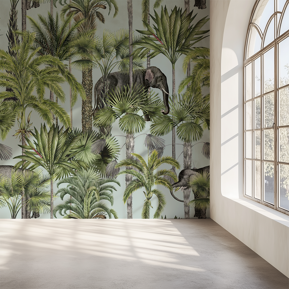 Tropical Light Blue Wallpaper
