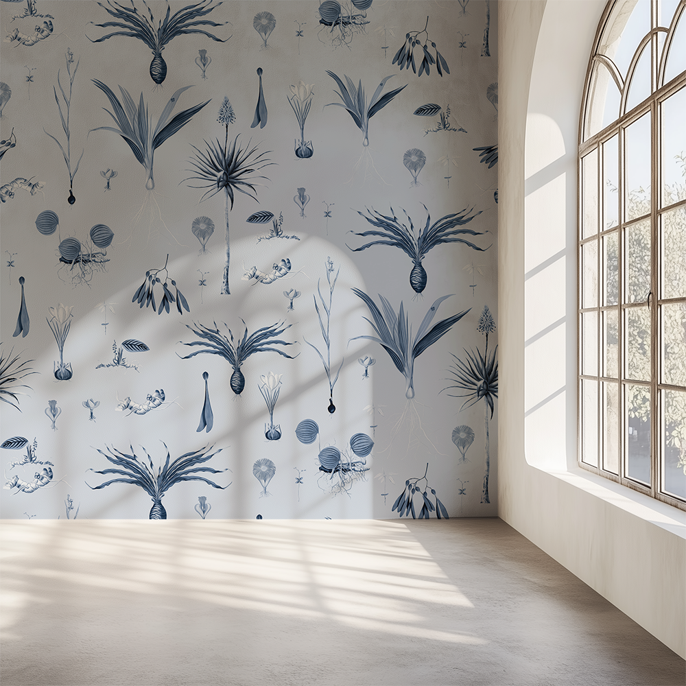 Vegetation Light Blue Wallpaper