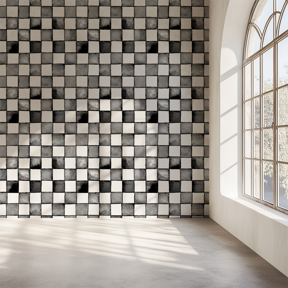 Black Checkered Wallpaper