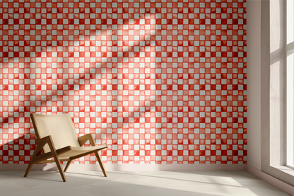 Red Checkered Wallpaper