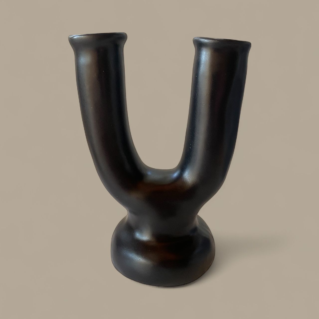 Matte Black Majesty Candle Stick Holder