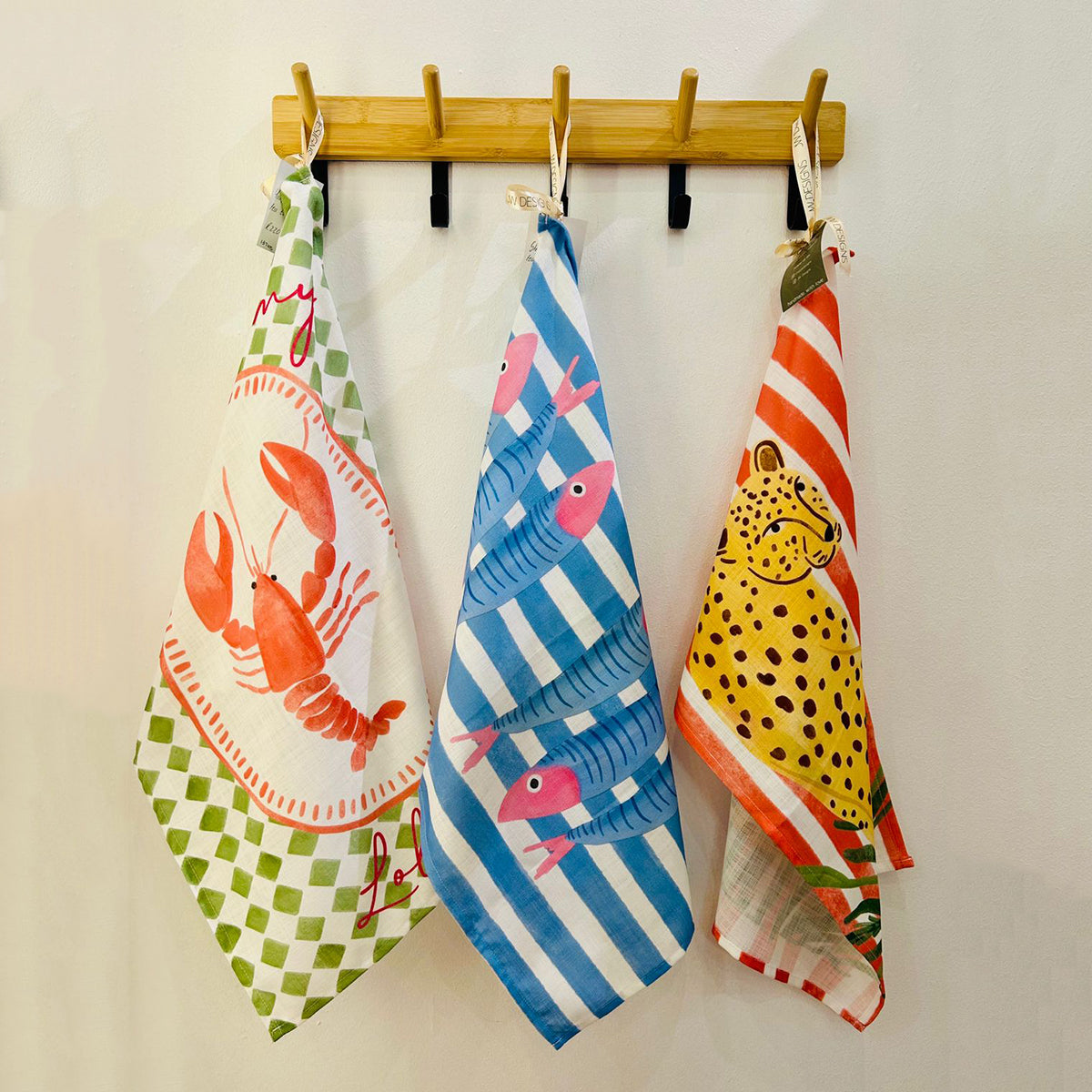 Striped Leopard Tea Towel