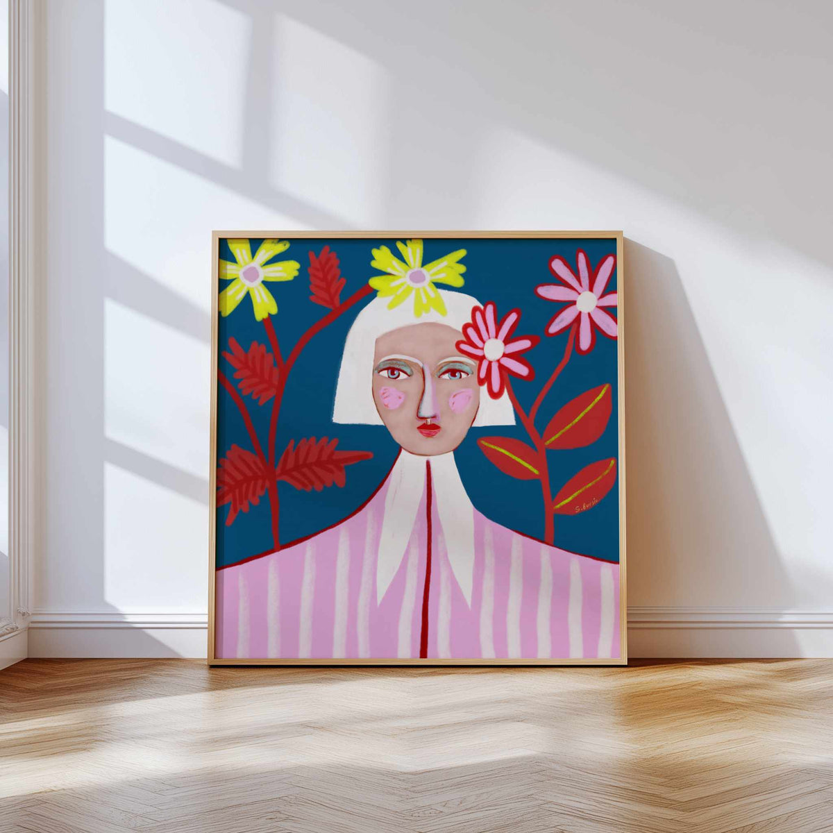 Whimsical Floral Portrait