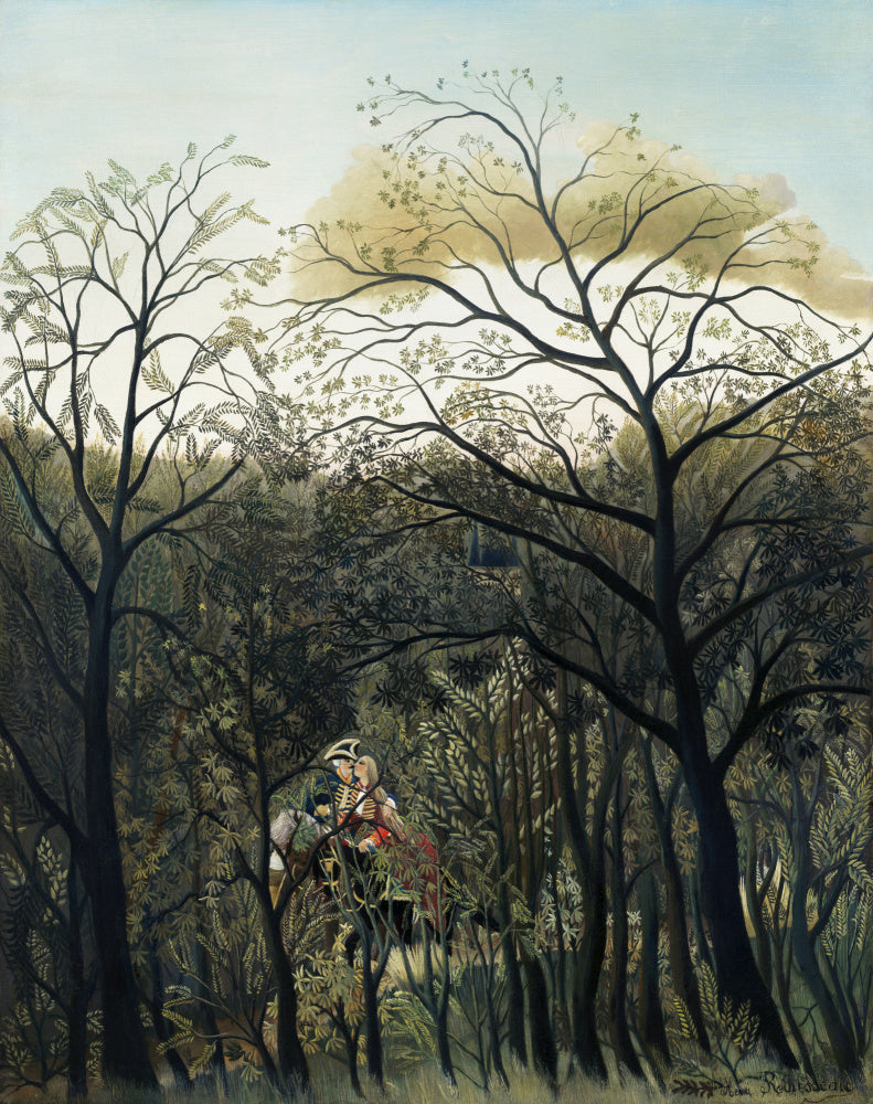 Henri Rousseau "Rendezvous In The Forest" Art Print