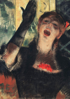 Edgar Degas: "Café Singer" Art Print