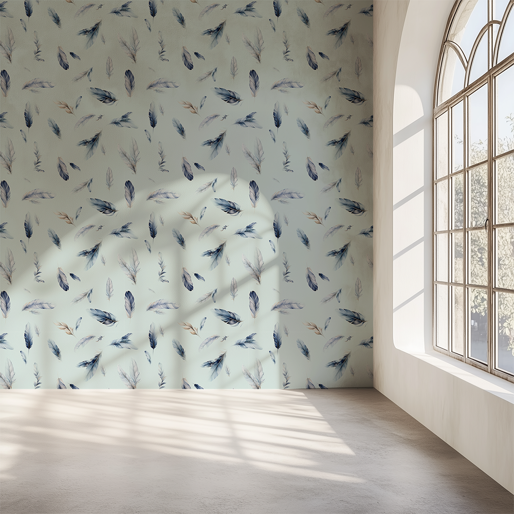 Feather Blue Wallpaper