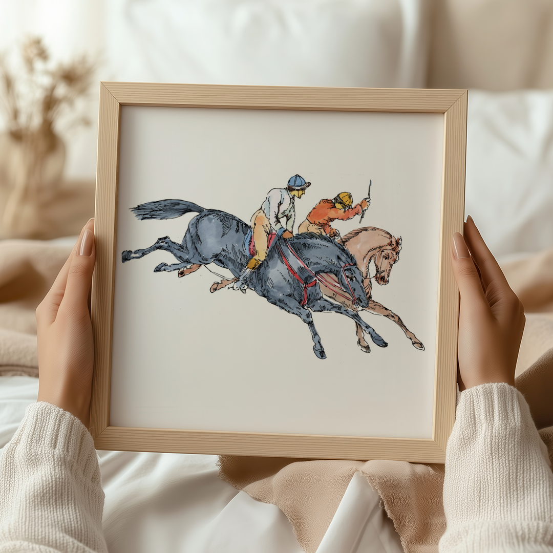 Equestrian Apollo and Tiger Art Print