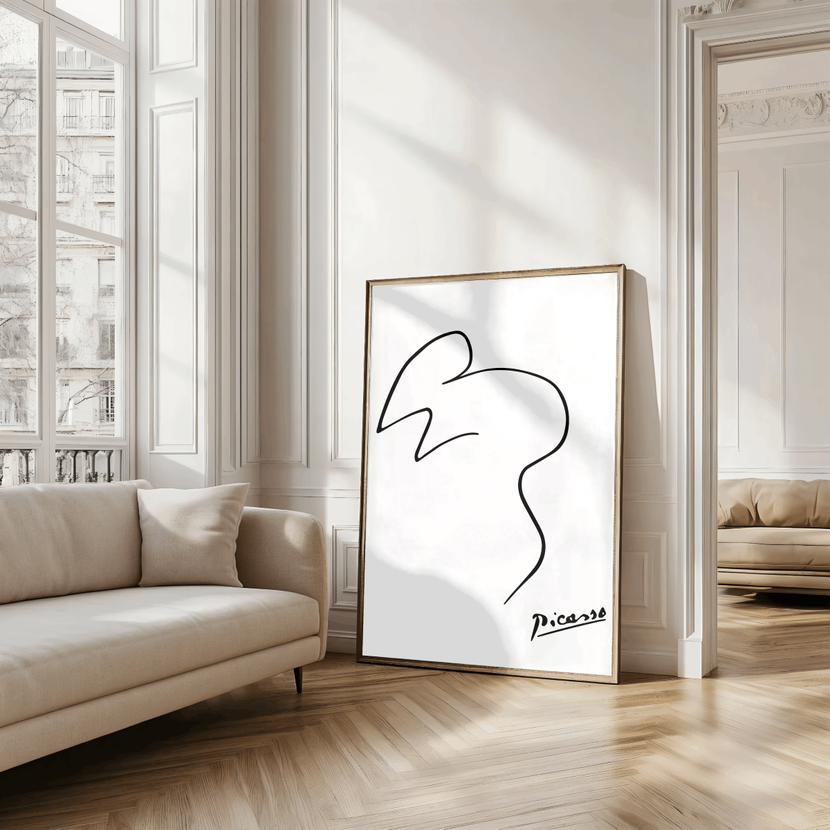 Picasso: Line Drawing Illustration V Art Print