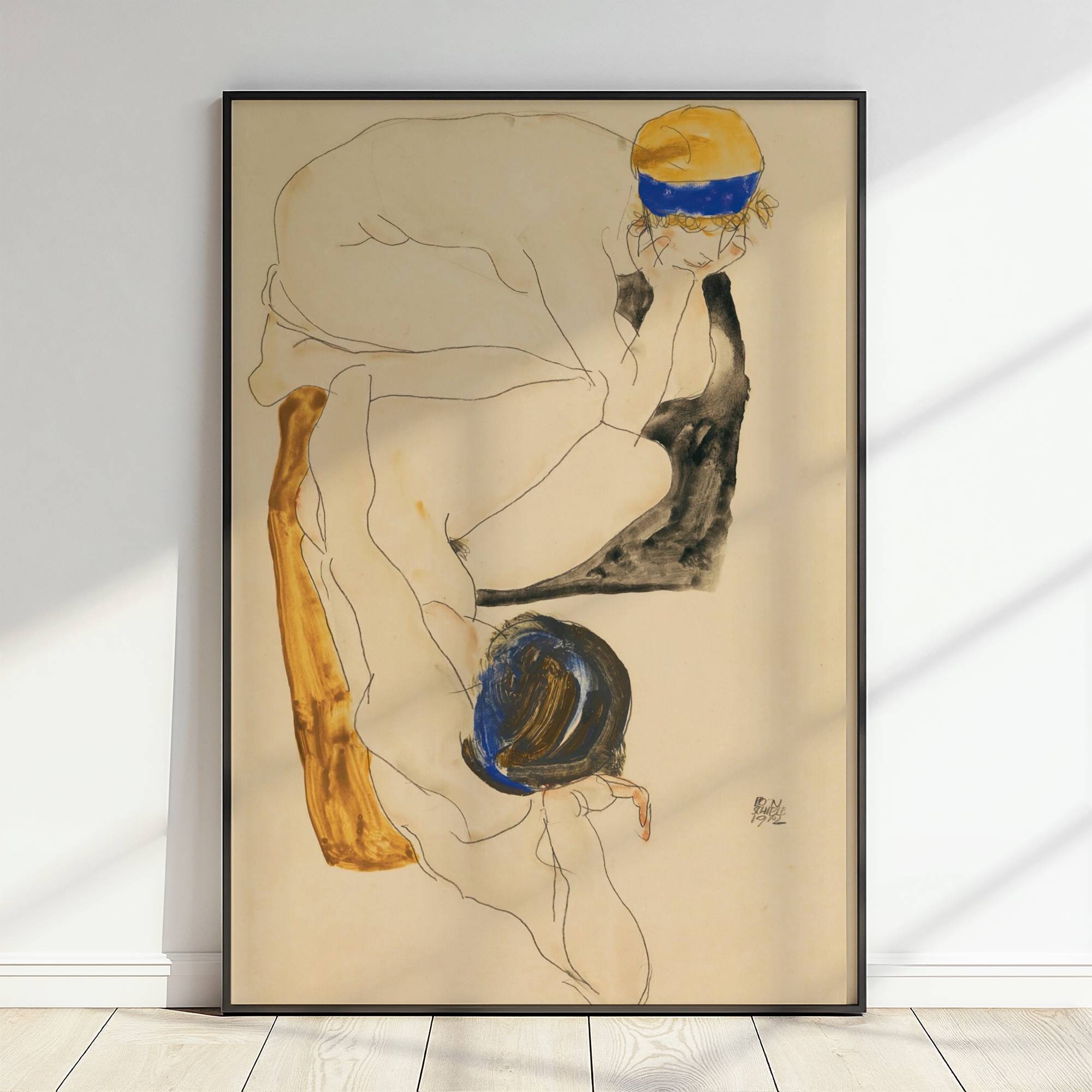 Egon Schiele "Two Reclining Figures ( 1912)"