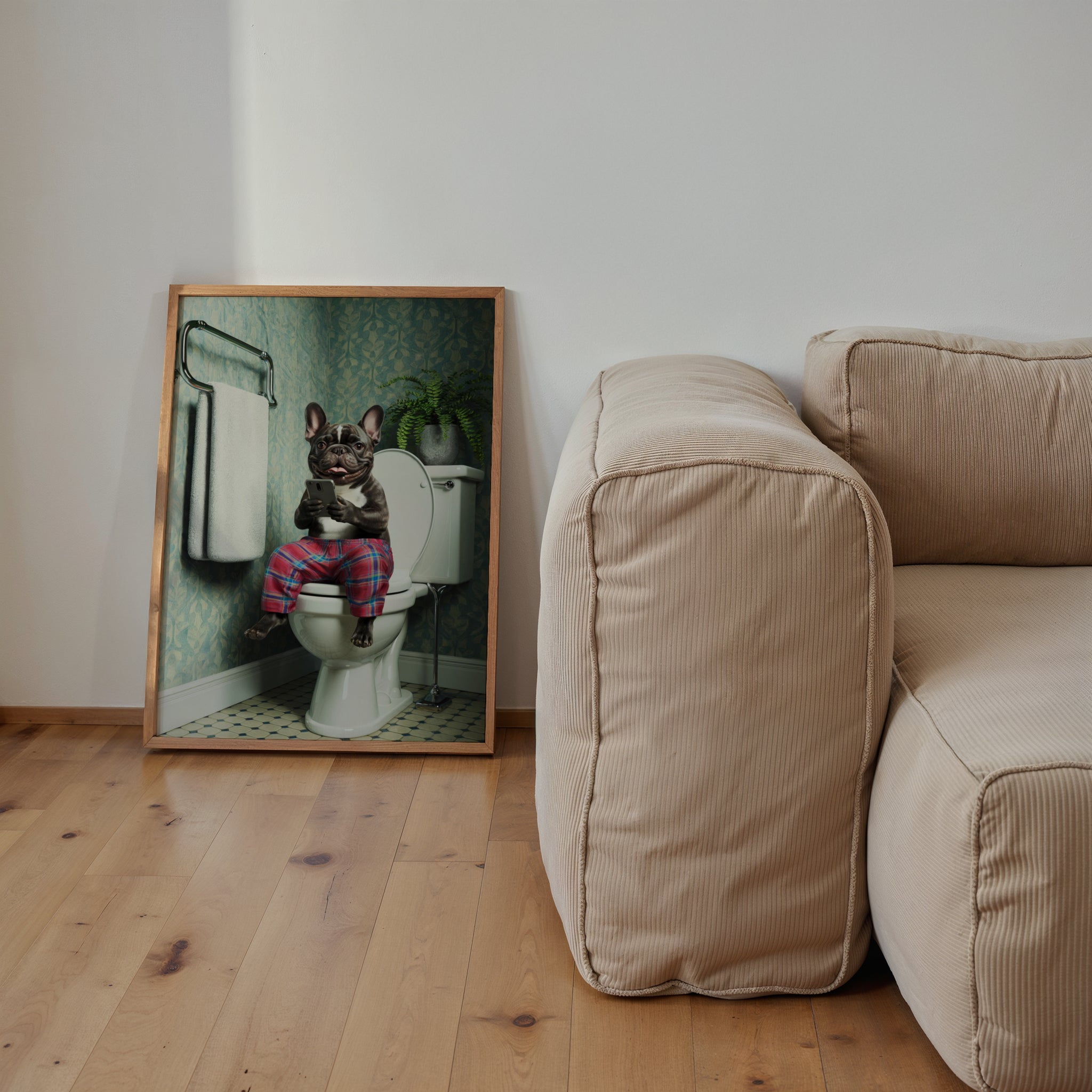 Bathroom French Bulldog