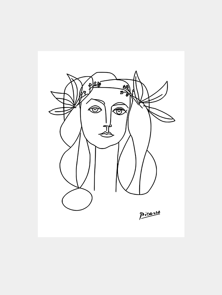 Picasso: Dreaming Lady Art Print