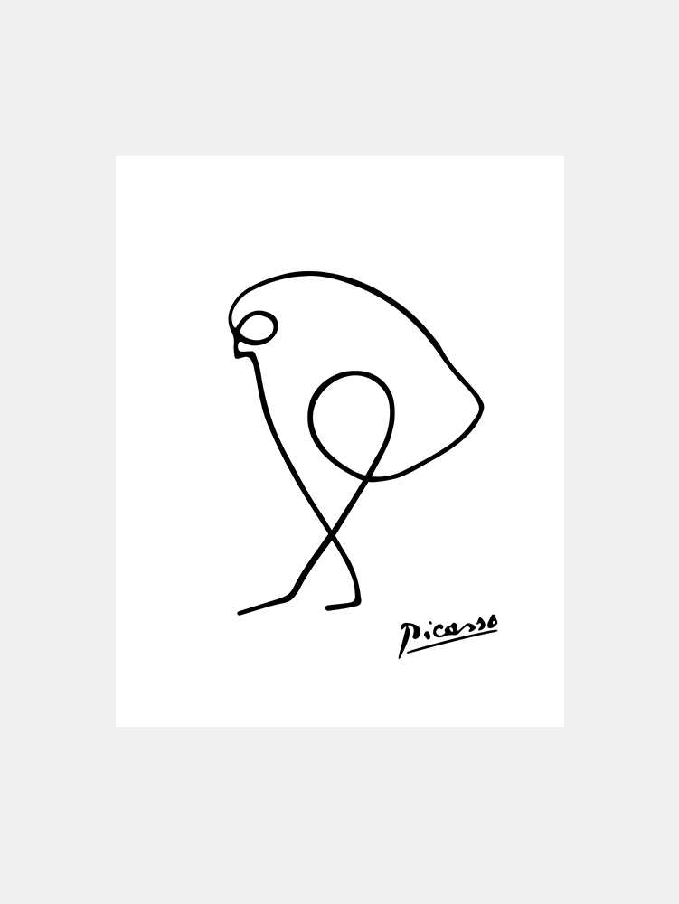 Picasso: Line Drawing Illustration VIII Art Print