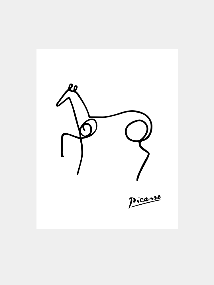 Picasso: Line Drawing Illustration X Art Print