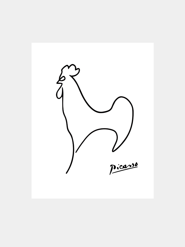 Picasso: Line Drawing Illustration VII Art Print