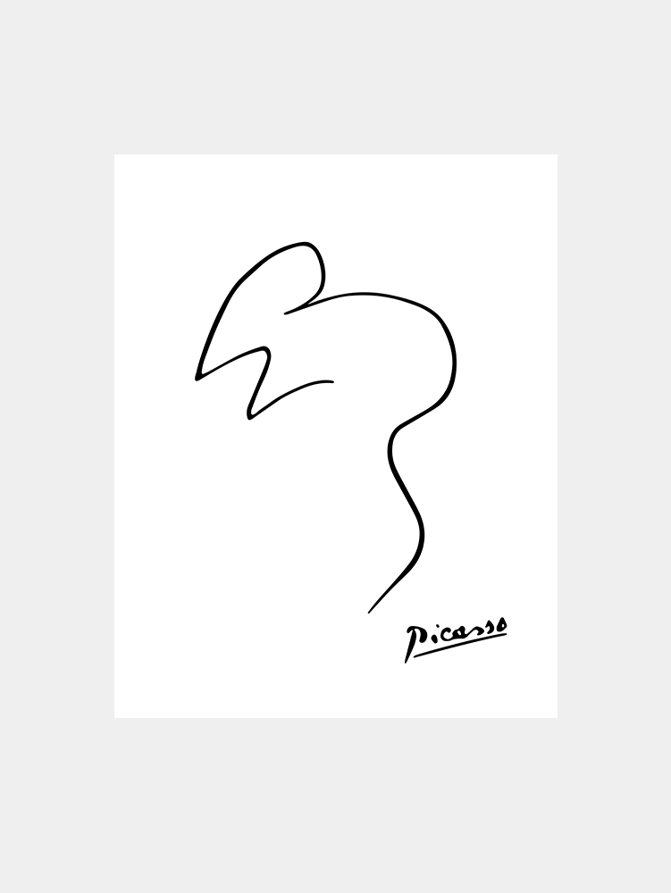Picasso: Line Drawing Illustration V Art Print
