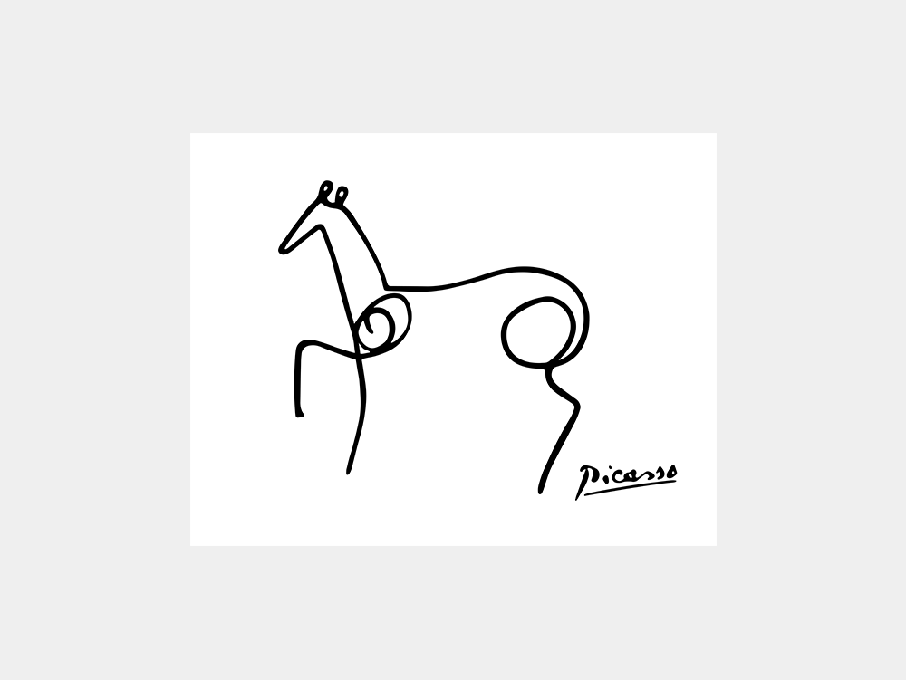 Picasso: Line Drawing Illustration I Art Print